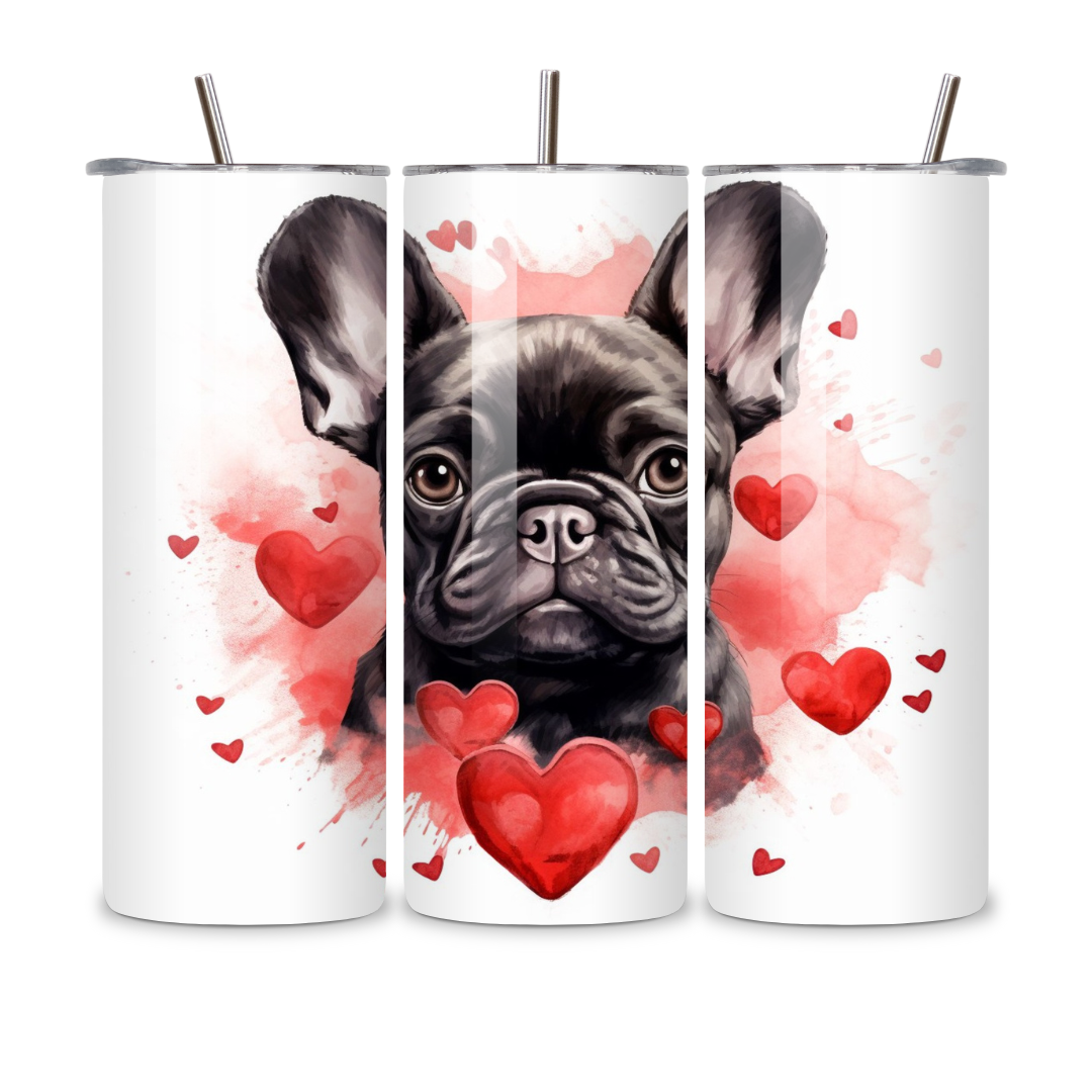 Pug Dog Love 20 Stainless Steel Drinkware Tumbler