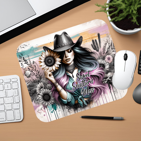 neoprene material mouse pad sublimation design sassy saddle