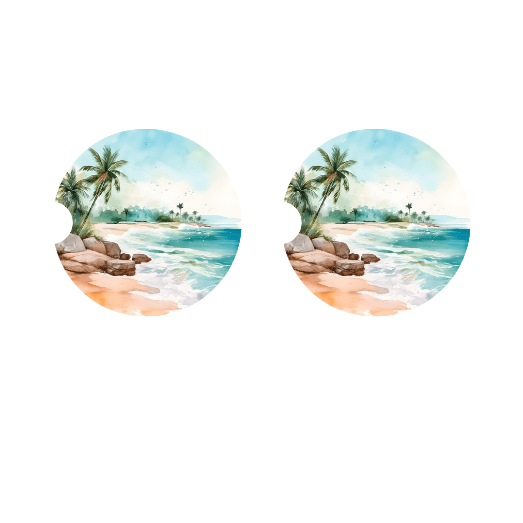 SeaSide Car Coaster - Ezi2UDesigns